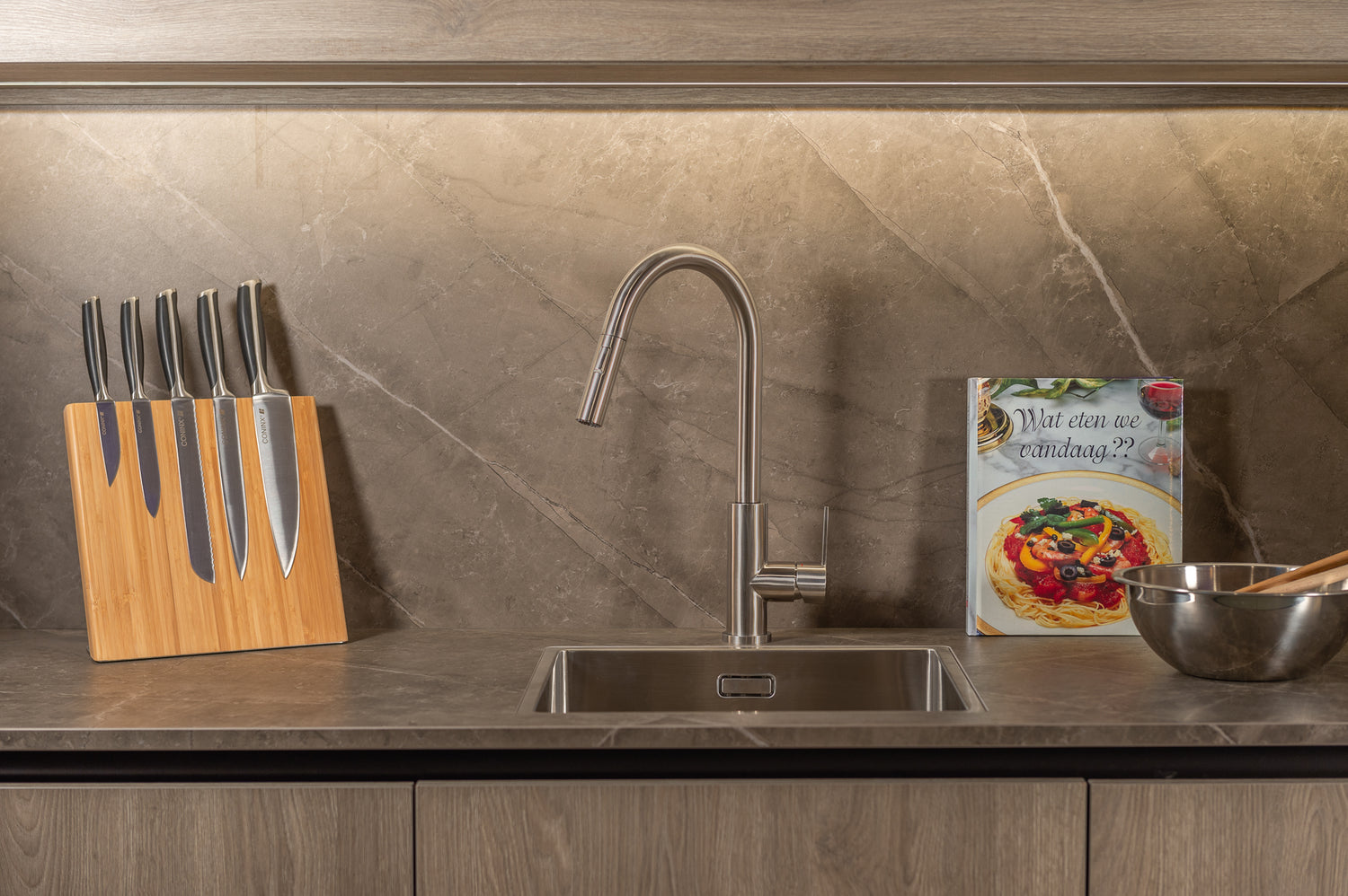 Mizzo Trigo mitigeur avec douchette extractible - inox