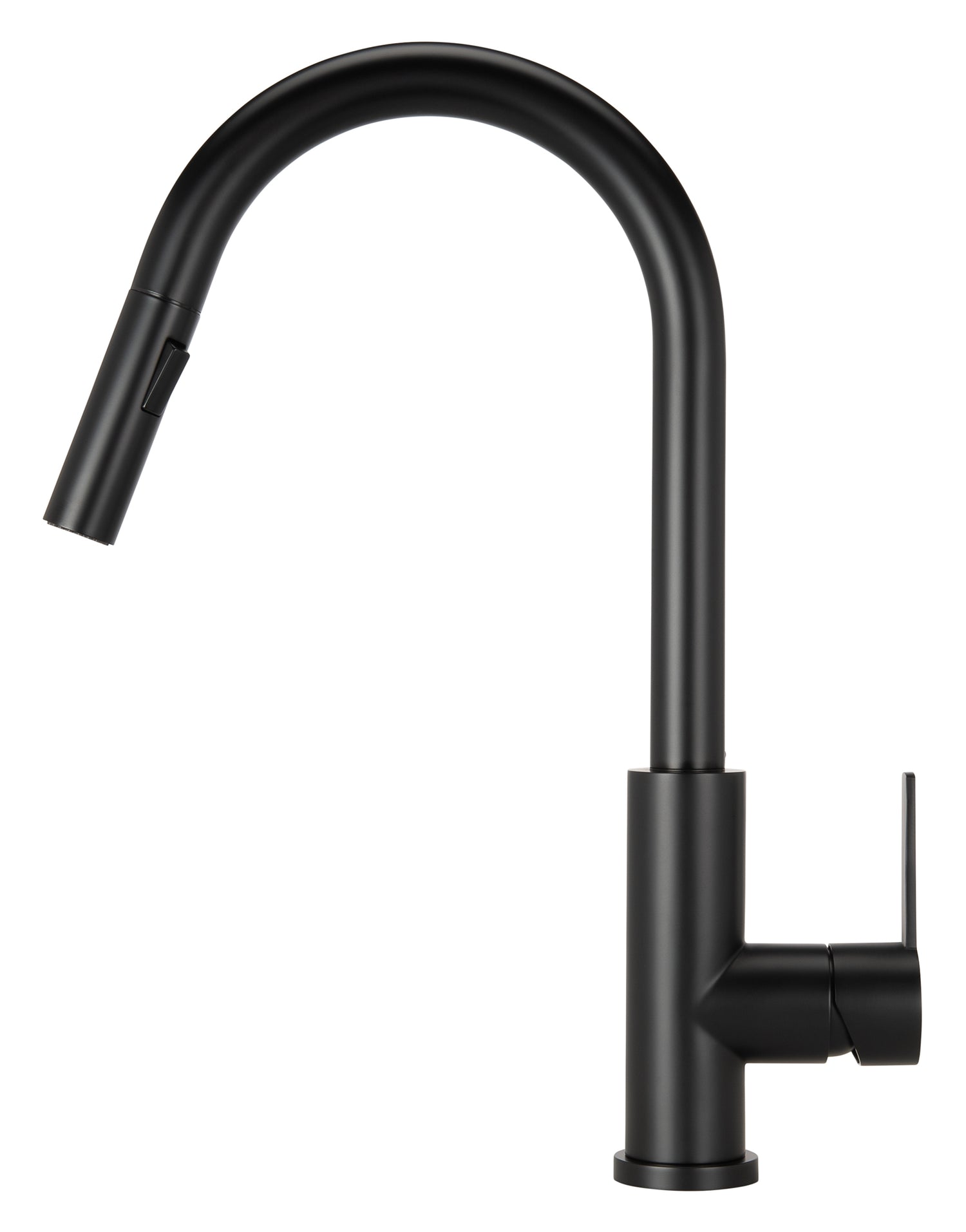 Black kitchen tap Mizzo Trigo with spray - brush function