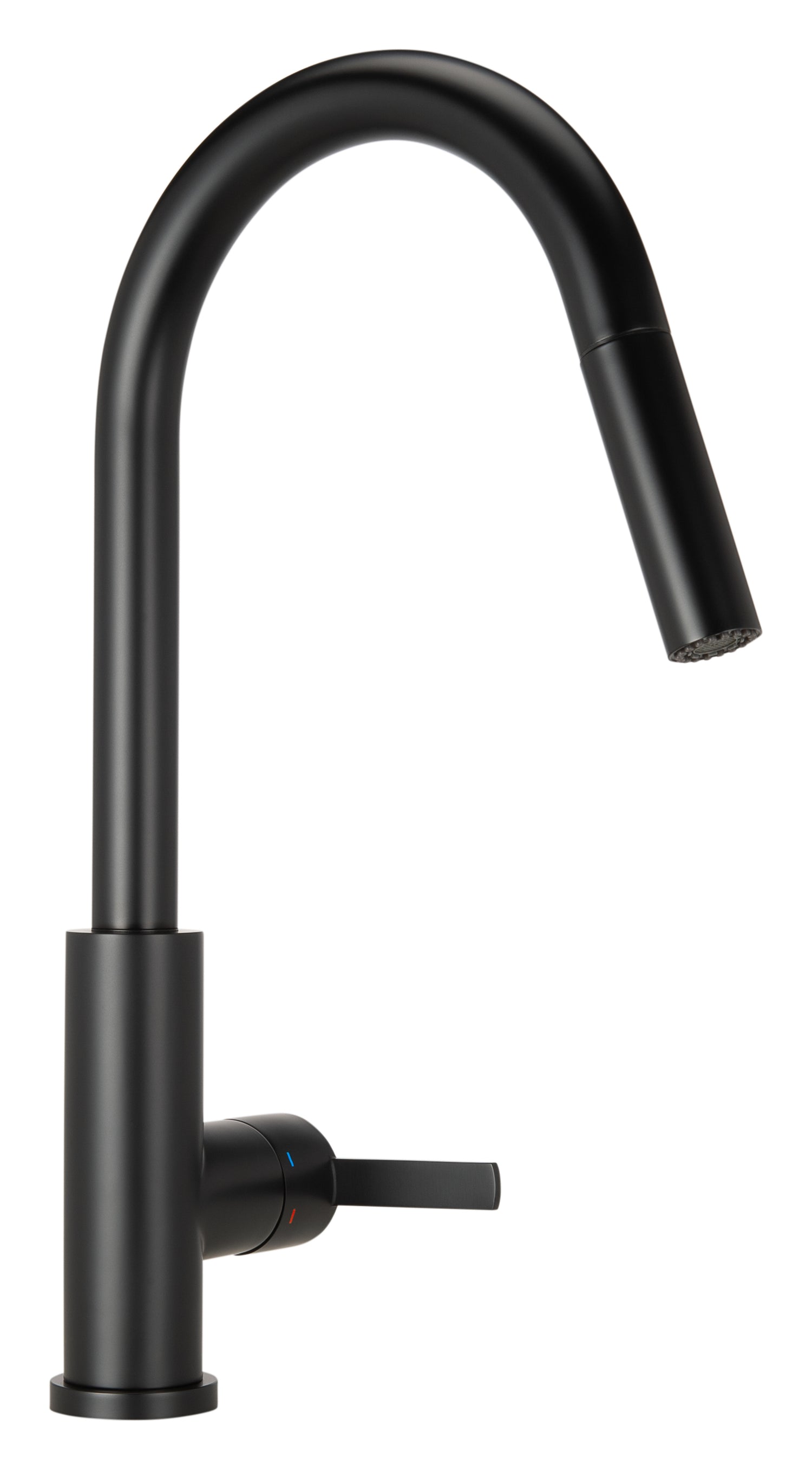 Black kitchen tap Mizzo Trigo with spray - brush function