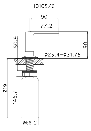 Mizzo Govaro pompe à savon - chromé