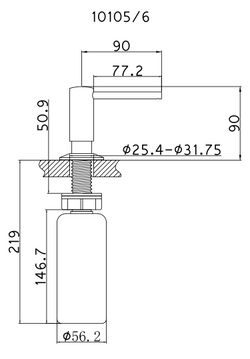 Mizzo Govaro pompe à savon - chromé