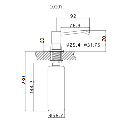 Mizzo Mato pompe à savon - inox