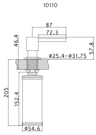 Soap dispenser Mizzo Travu Chrome