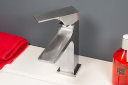 Mizzo Flucto robinet lavabo salle de bain - Inox brossé