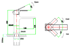 Mizzo Flucto robinet lavabo salle de bain - Inox brossé