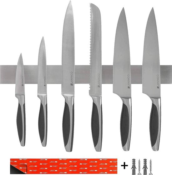 Bande magnétique adhésive pour couteaux cuisine avec utilisation