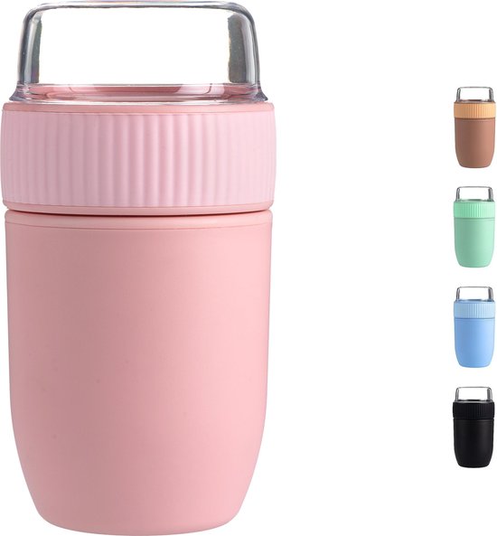 Coninx Bol Muesli a Emporter - Boite Yaourt Muesli -  rose