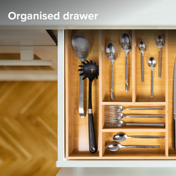 Bambox B4147 wooden cutlery bin 41 cm storage bin - Bamboo cutlery