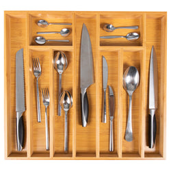 Bambox B5147 Bac de spécification en bois 51x47 cm - Bac de stockage - Couverts de bambou