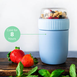 Conteneur de nourriture thermos coninx - réchauffer des aliments pour la maison à la maison et sur le go - Thermos Food Box Fuite - Toge Thermos 840ml Bleu