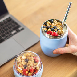 Conteneur de nourriture thermos coninx - réchauffer des aliments pour la maison à la maison et sur le go - Thermos Food Box Fuite - Toge Thermos 840ml Bleu
