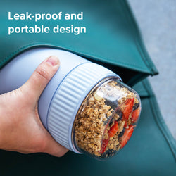 Conteneur de nourriture thermos coninx - réchauffer des aliments pour la maison à la maison et sur le go - Thermos Food Box Fuite - Toge Thermos 840ml Bleu