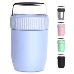 Conteneur de nourriture thermos coninx - réchauffer des aliments pour la maison à la maison et sur le go - Thermos Food Box Fuite - Toge Thermos 840ml Bleu