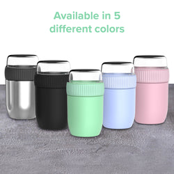 Coninx Thermos food container - Warming container food for at home and on the go - Thermos food box leak-proof - Thermos mug 840ml RVS