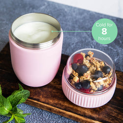 Conteneur de nourriture thermos coninx - réchauffer le récipient alimentaire pour la maison et à la maison - Thermos Food Box Fuites - Tasse thermos 840ml rose