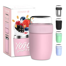 Conteneur de nourriture thermos coninx - réchauffer le récipient alimentaire pour la maison et à la maison - Thermos Food Box Fuites - Tasse thermos 840ml rose
