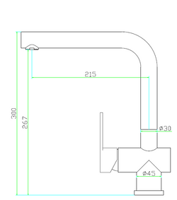 Mizzo Arlori mitigeur à bec - inox