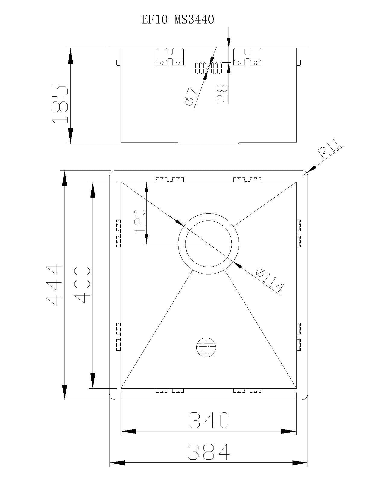 Mizzo Quadro 34-40 évier affleurant/sous-plan