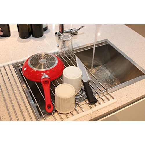 Large Stainless Steel Foldable Dish Drying Rack