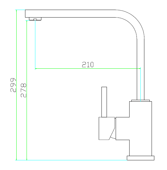 Mizzo sQare mitigeur en inox