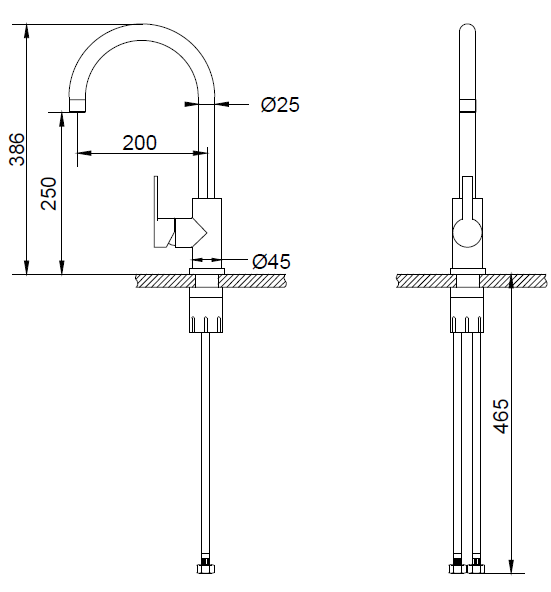 Mitigeur de cuisine Mizzo Verdo - noir
