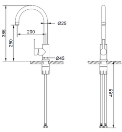 Mitigeur de cuisine Mizzo Verdo - noir